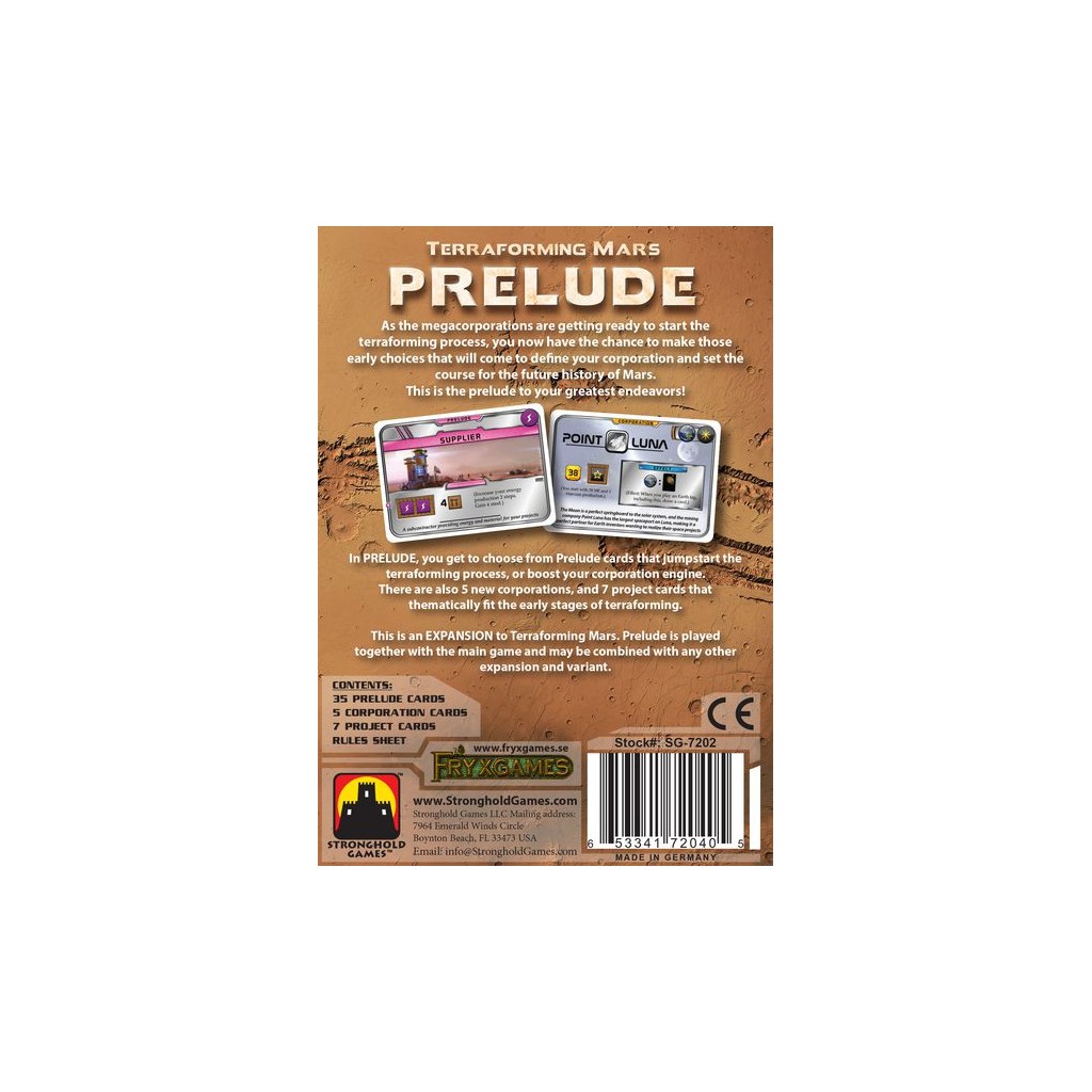 Terraforming Mars : Prelude