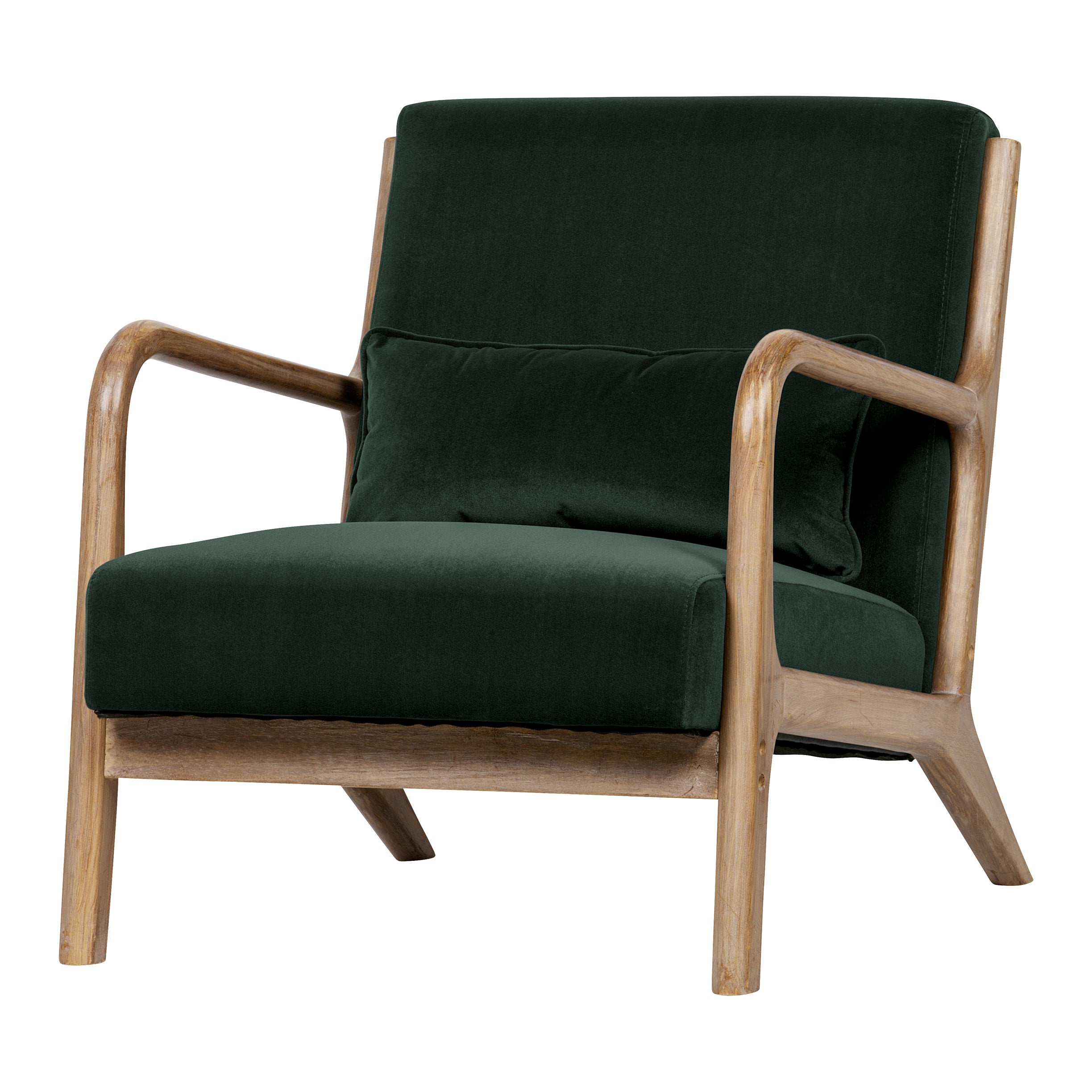 Woood Mark Fauteuil - Fluweel Flesgroen