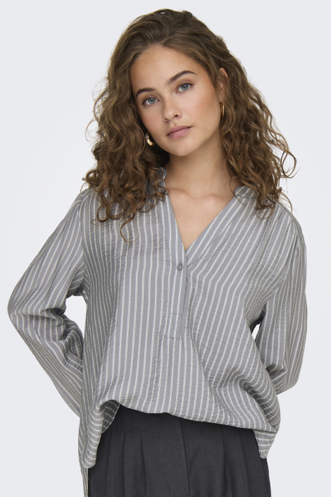 Jacqueline de Yong grijze dames blouse