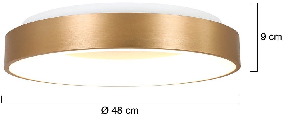 Plafondlamp 2563GO Ringlede ⌀48  x H9 cm