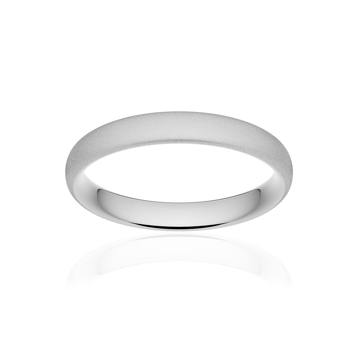 Alliance palladium 950 sablé ruban confort 3,5 mm