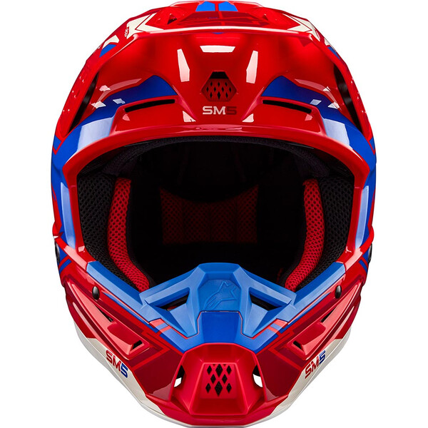 Alpinestars - Casque S-M5 Action 2 Rouge / Bleu / Brillant