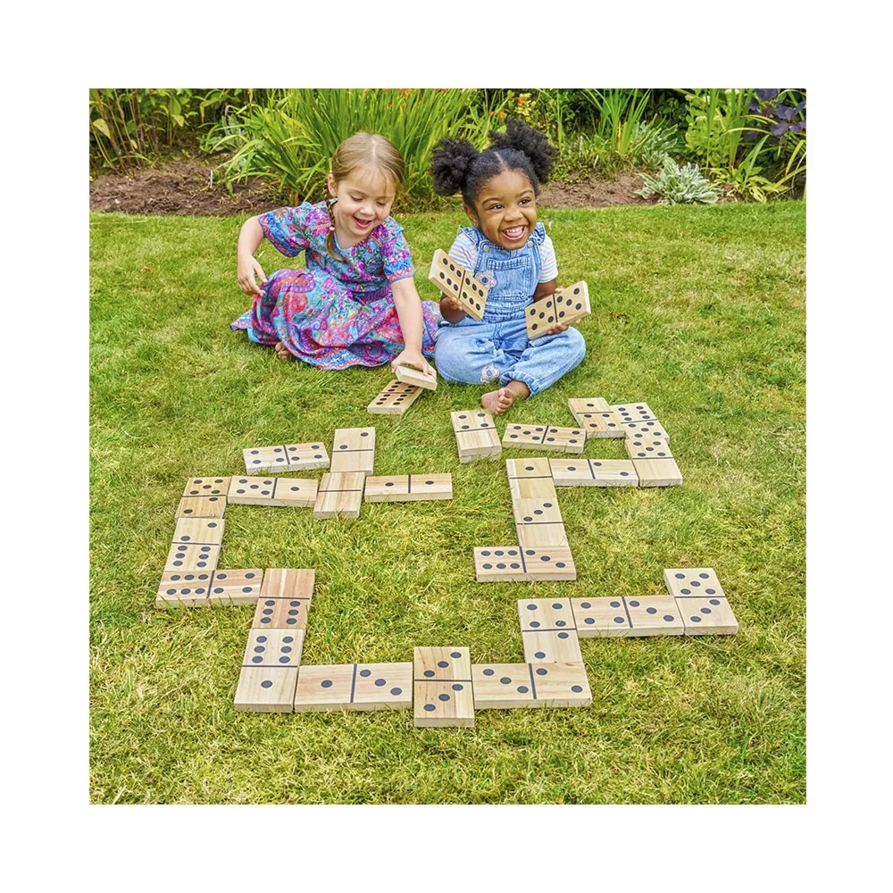 TP TOYS Holz grosses Dominospiel, bestehend aus 28 Steinen
