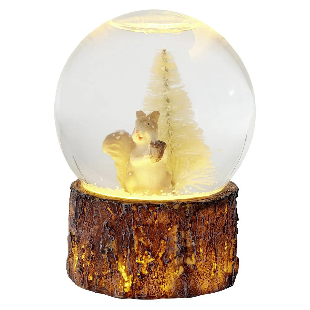 Boule à neige en verre déco animal de la forêt