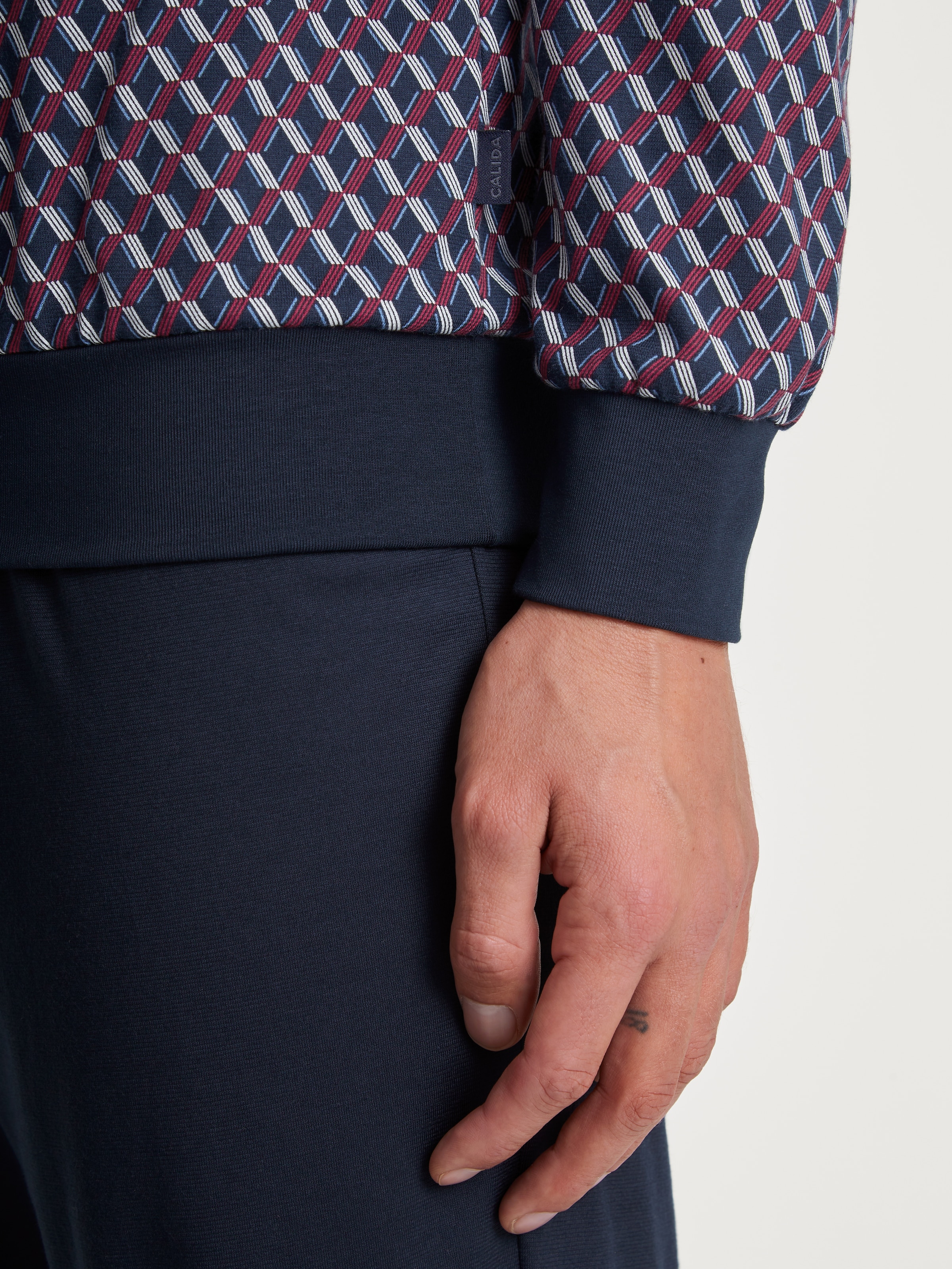 CALIDA Pyjama »Relax Imprint«, 2 Stk. mit zeitlosem Design