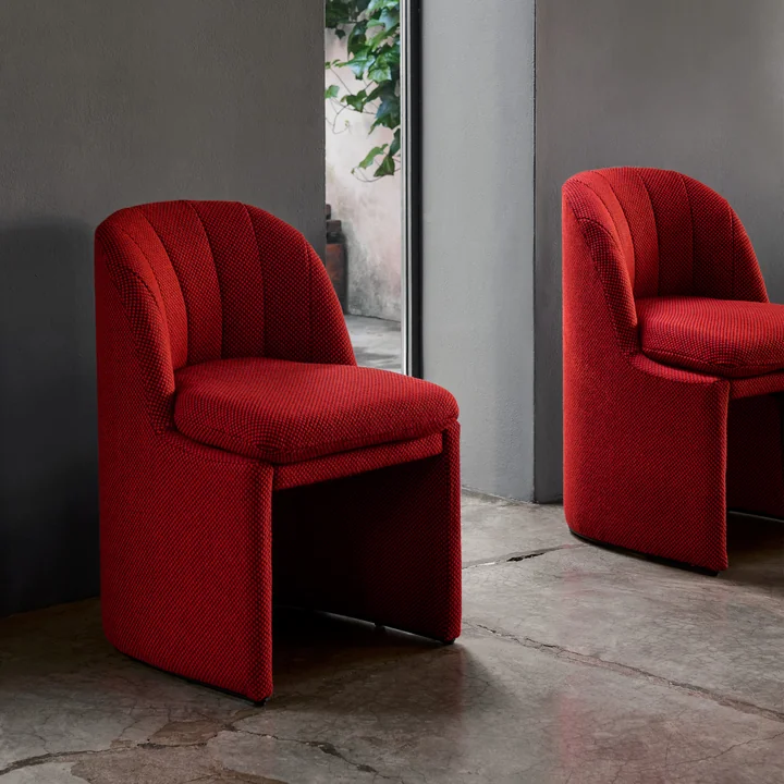 &Tradition - Loafer SC106 Dining Chair, grau (Stoff Kvadrat Cifrado 0771)