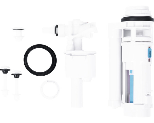Differentieel WC-combinatieset, diepspoeltoilet met rand, glanzend wit met coating, met toiletzitting 38.500.02
