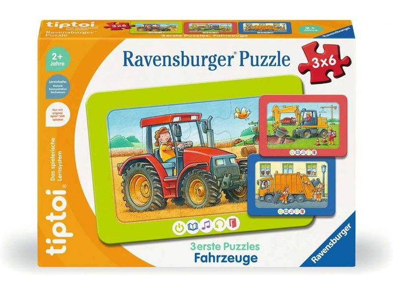 tiptoi 3 erste Puzzles: Fahrzeuge Puzzlespiel mit 3 Rahmenpuzzles