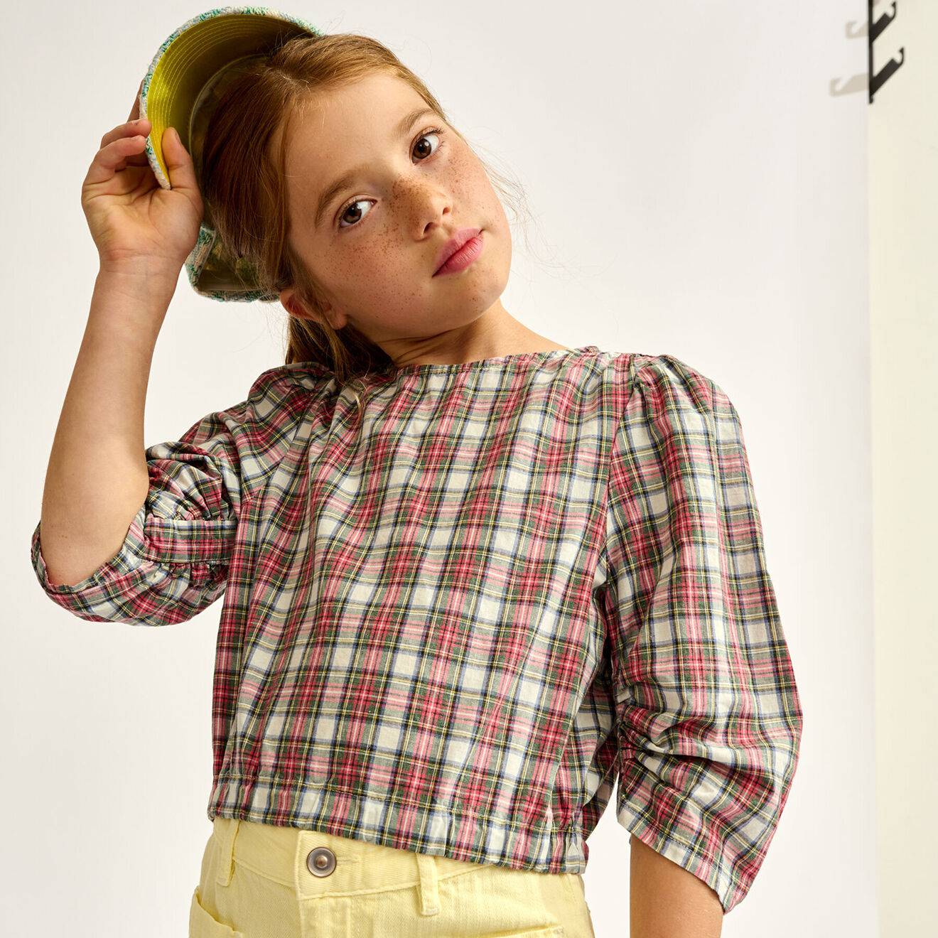 Bellerose Blouse en Coton & Lin Aria à carreaux multicolore