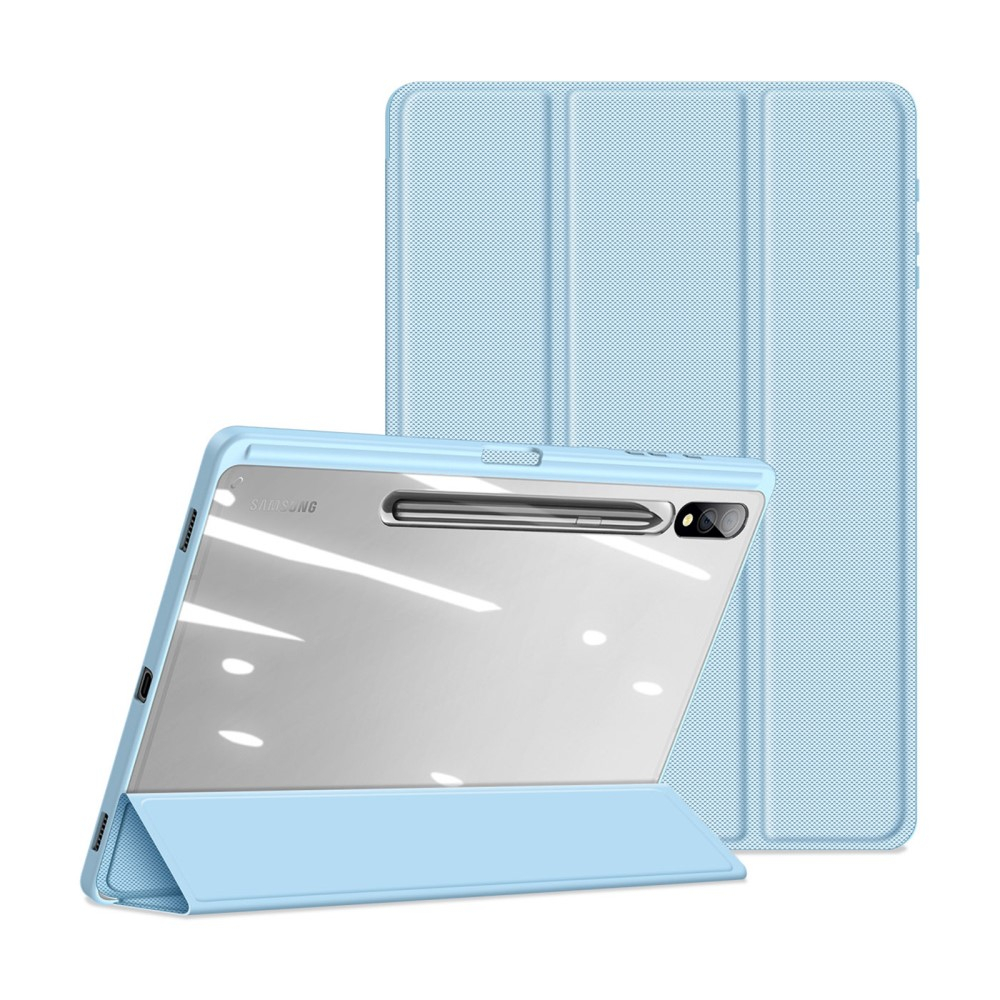 Samsung Galaxy Tab S9  Plus Leder Tasche Smart Cover Schutzhülle   S-Pen Halter - Blau