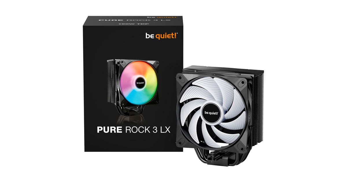 be quiet!Pure Rock 3 LX RGB CPU-koeler  (Zwart)