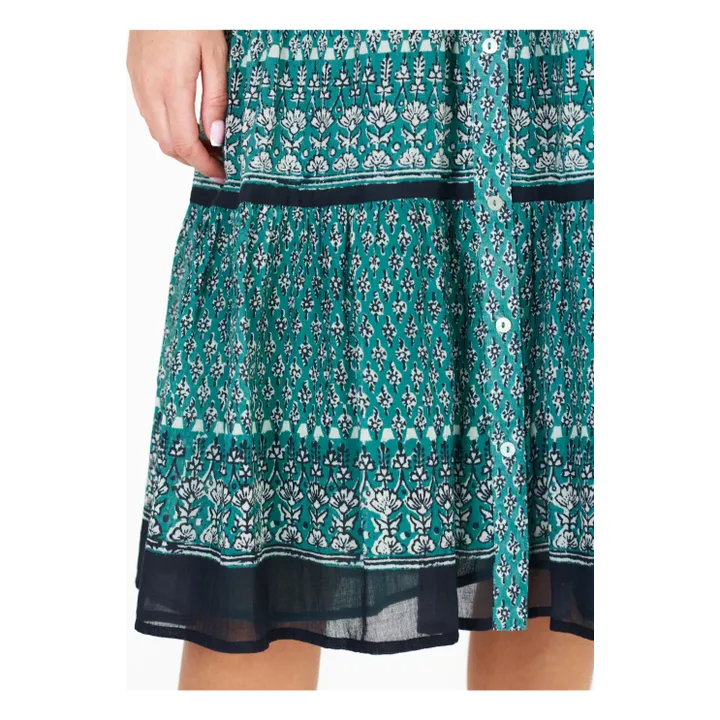 M.A.B.E. Robe Mari Midi | Vert émeraude