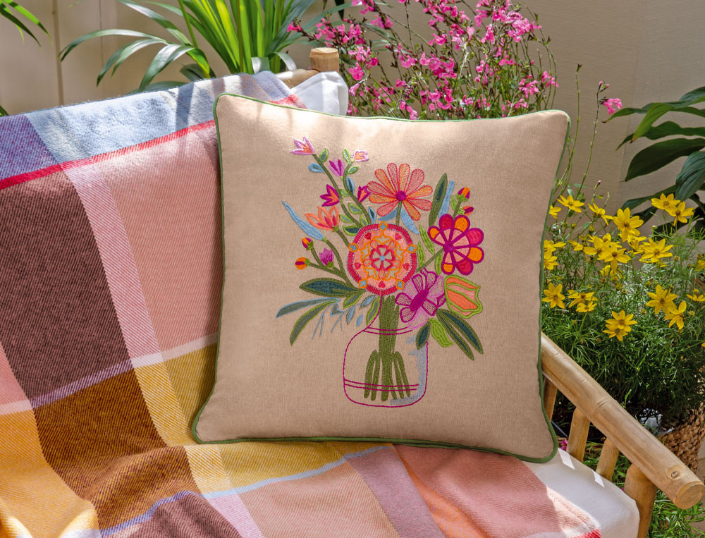 Coussin brodé-Berlingots
