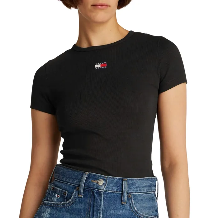 Tommy Hilfiger Slim Badge Ribbed Shirt Dames
