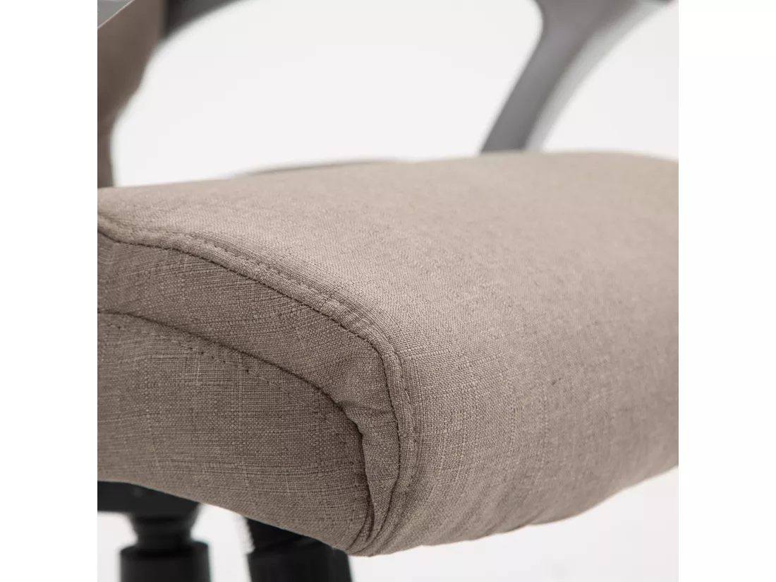 Chaise de bureau - Tissu & Plastique - Taupe - Texas V2