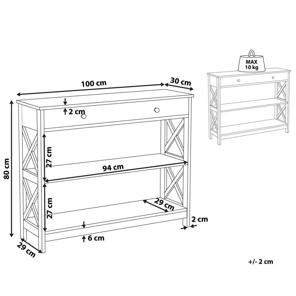 MONTGOMERY - Consoletafel - Zwart - MDF