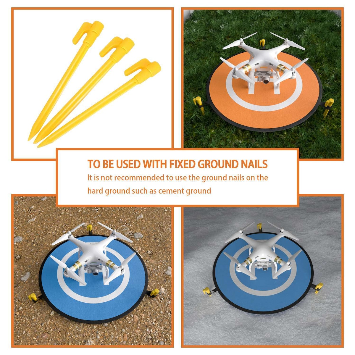 Landingsplass Landingsplattform for droner 5x Set