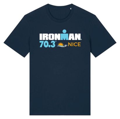 T-Shirt Manches Courtes Ironman 70.3 France French Nice Bleu Marine Homme
