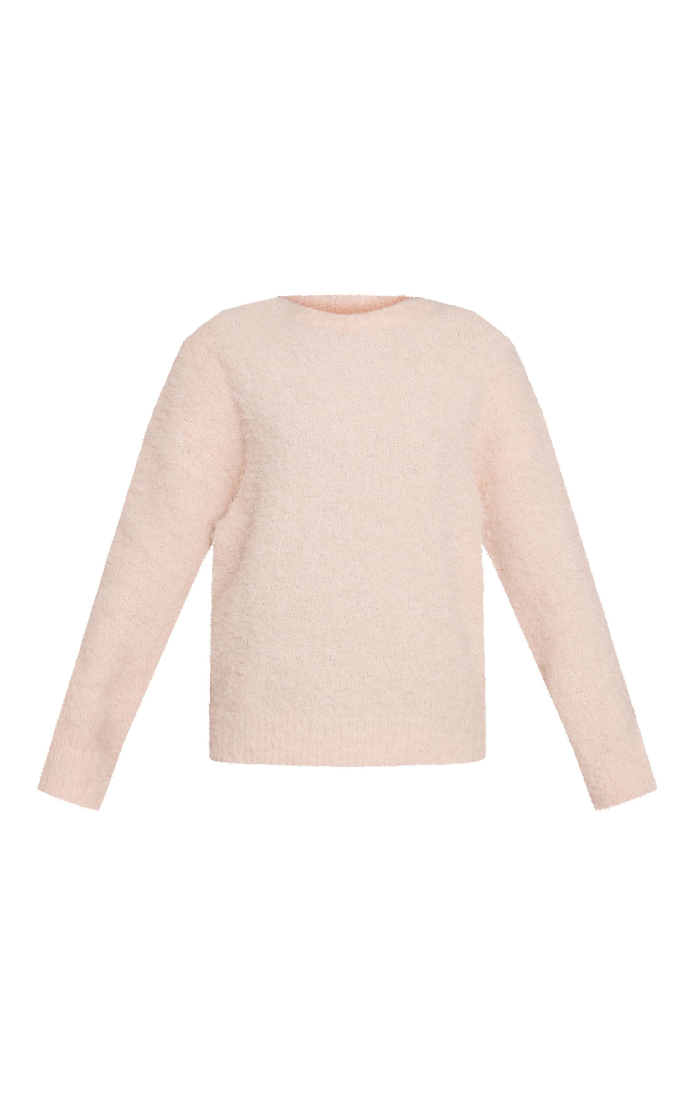 Crème Synthétiquell Oversize En Maille Peluche Pour Grande Taille