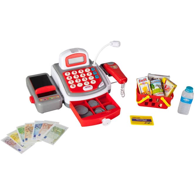 Besttoy - Registrierkasse mit Zubehör - weiß-rot-grau