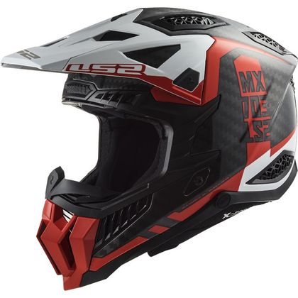 Casque cross LS2 MX703 C - X-FORCE - VICTORY - RED WHITE 2023 - Rouge / Blanc