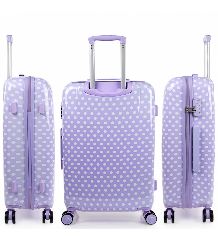 Mala de viagem rígida ITACA 702460 Lilás - 67x45x24cm -