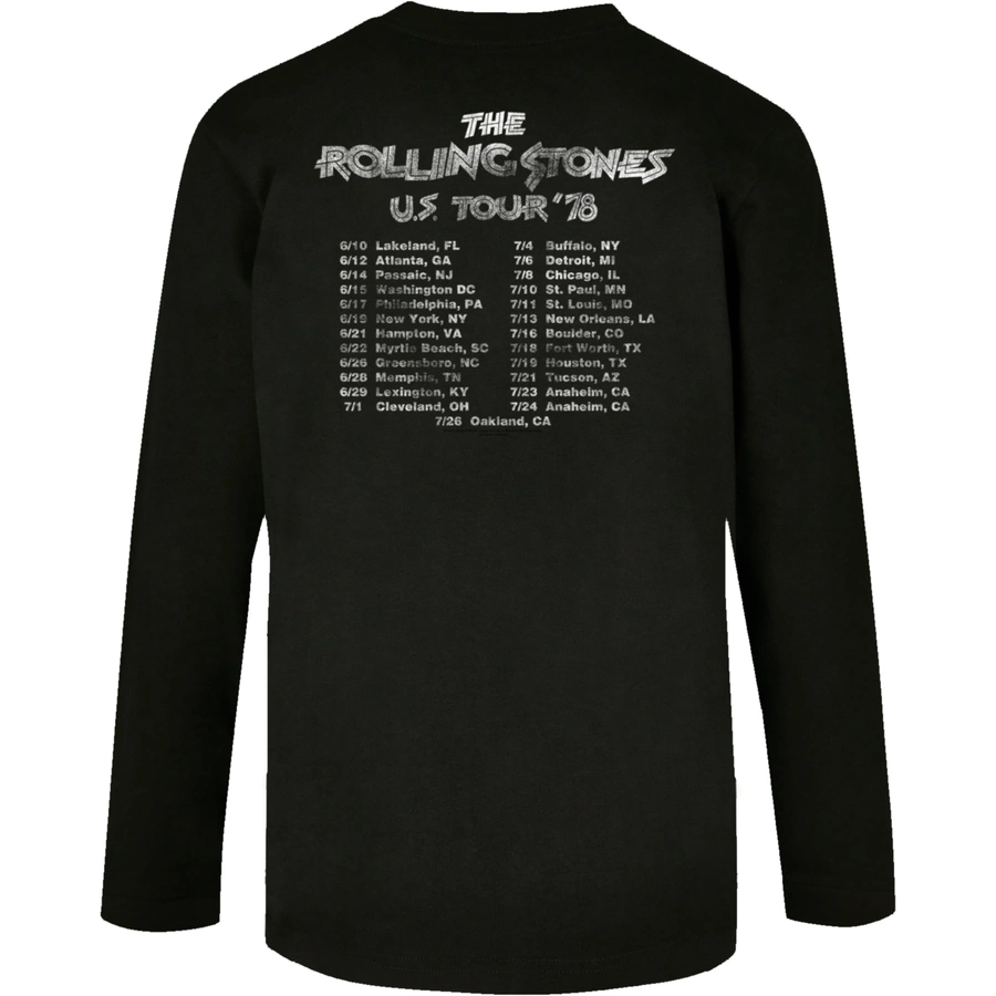 F4NT4STIC Longsleeve Shirt The Rolling Stones US Tour '78 schwarz