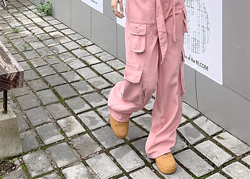 Okalpis - Baggy Cargobroek met lage taille