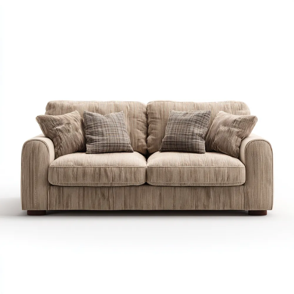 2-Sitzer-Sofa Cord 180x90x85 cm – Beige – Klassischer Stil