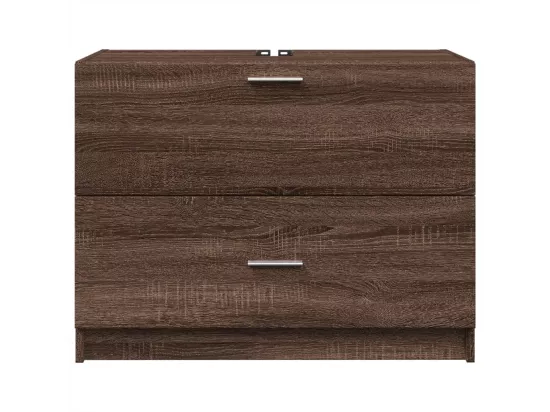 Armoire d'évier chêne marron 78x37x59 cm bois d'ingénierie