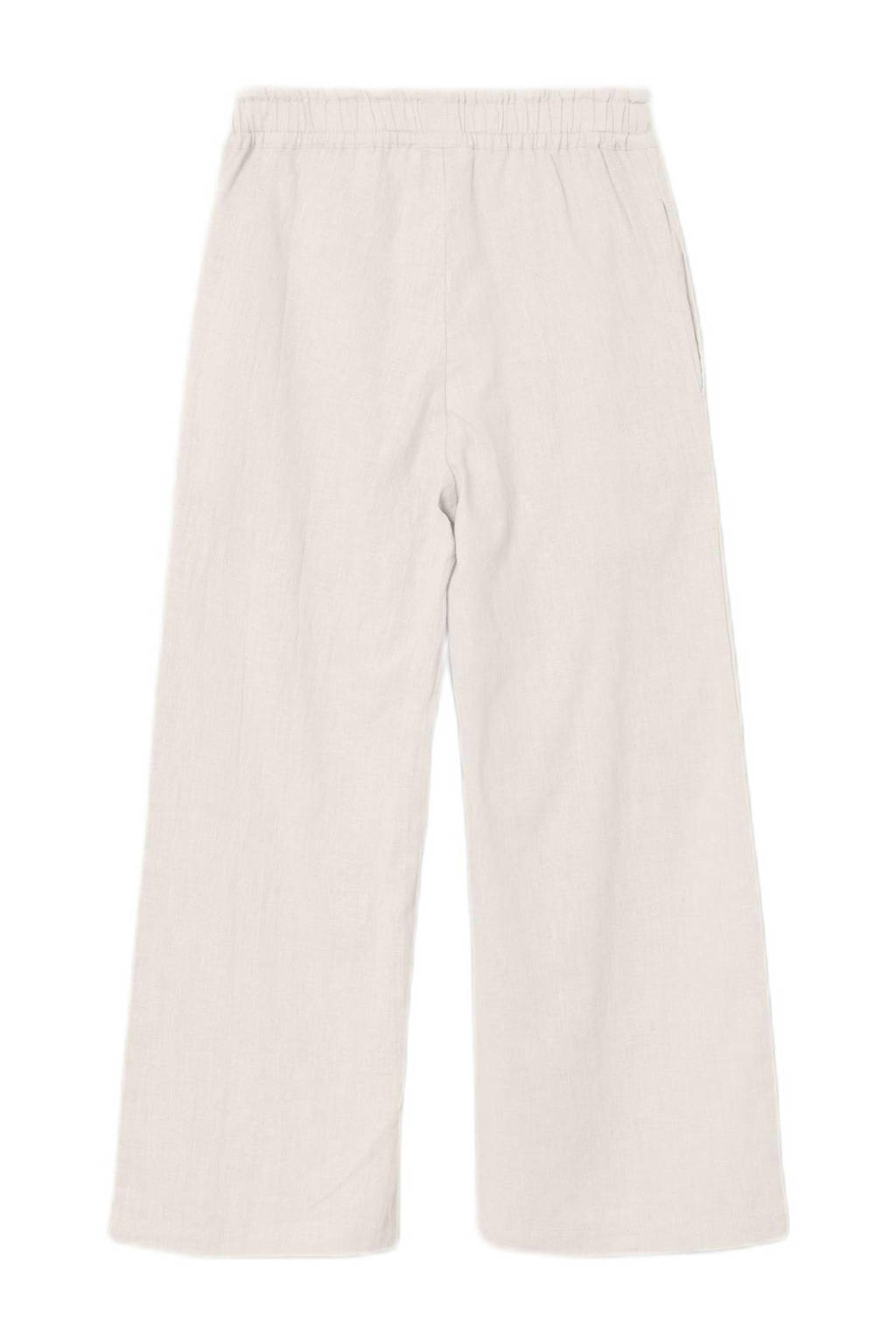 NAME IT wide leg broek NKFFALINNEN ecru