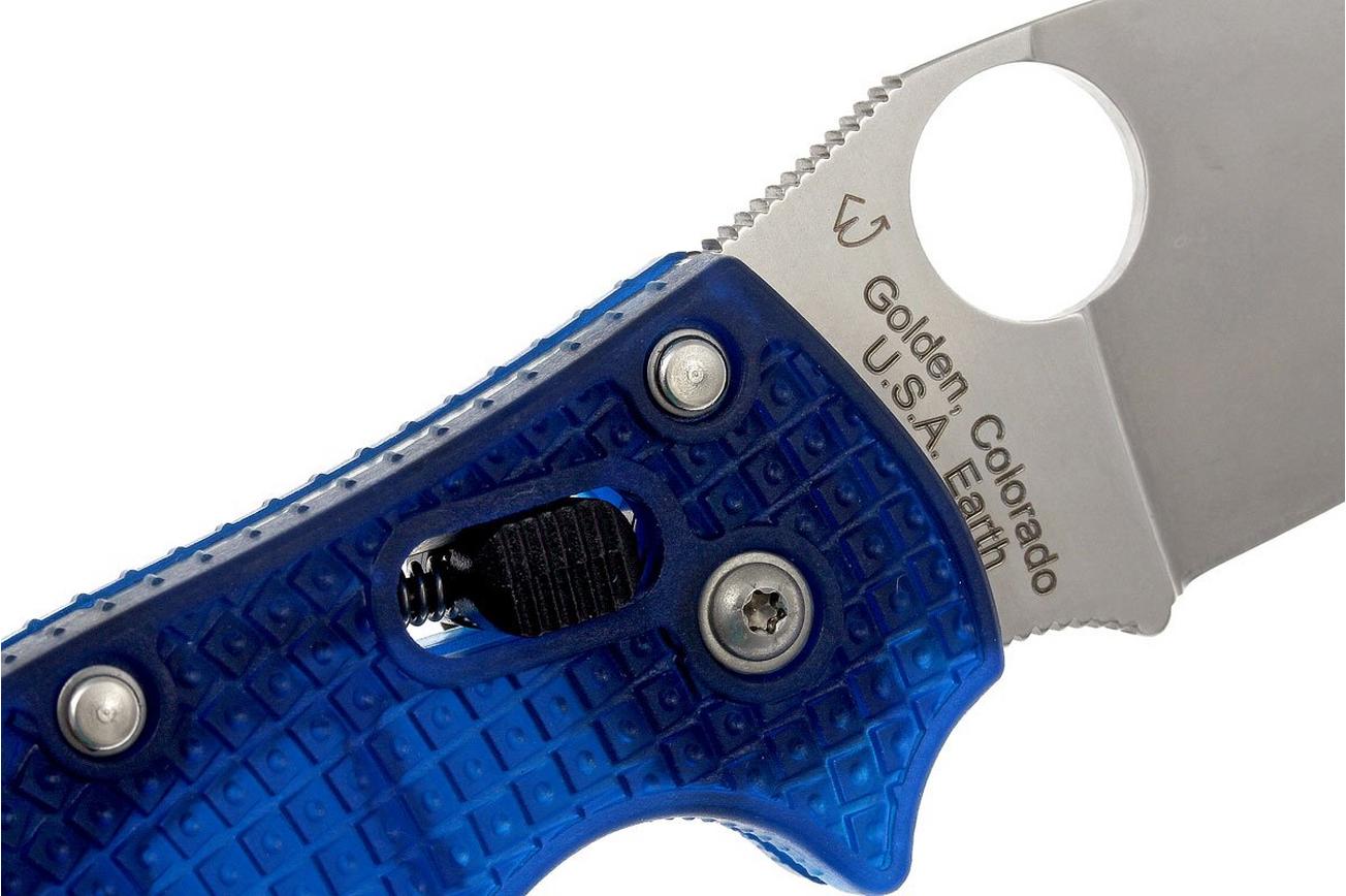 Spyderco Manix 2 Translucent Blue PE - C101PBL2