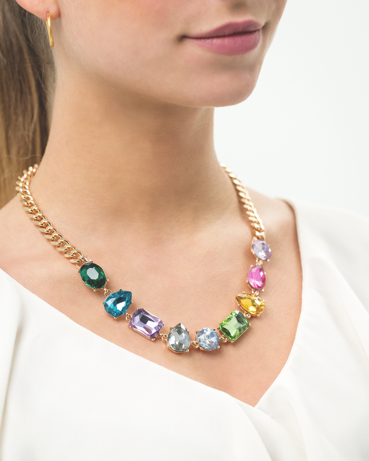 Kette - Strass Rainbow
