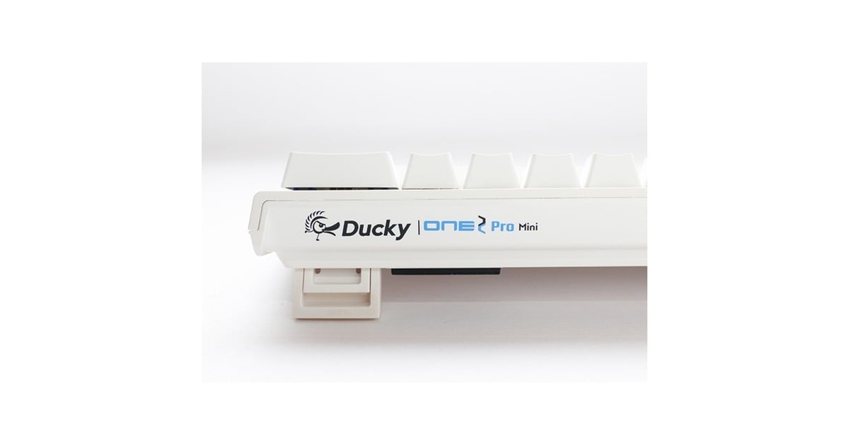 DuckyOne 2 Pro Mini White Classic, gaming toetsenbord  (Wit, US lay-out, Cherry MX Red, RGB led, Double-shot PBT, QUACK Mechanics, 60%)