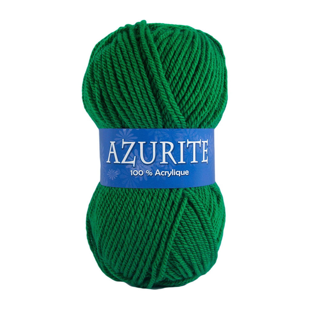 Lot de 10 pelotes de laine AZURITE vert 50g