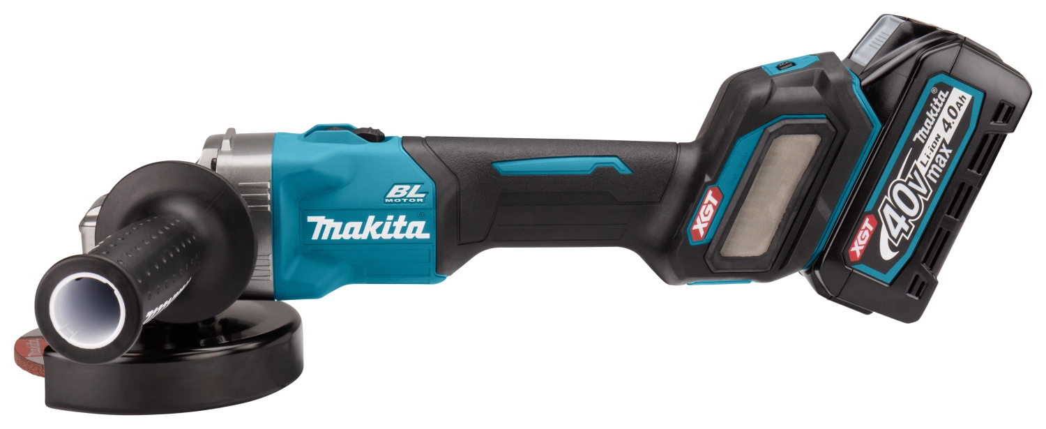 Makita GA026GM201 XGT 40V Max Li-ion accu haakse slijper set (2x 4.0Ah) in Mbox -125mm