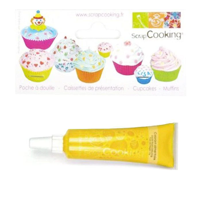 Colorant alimentaire liquide - tube 10 g - Jaune Scrapcooking
