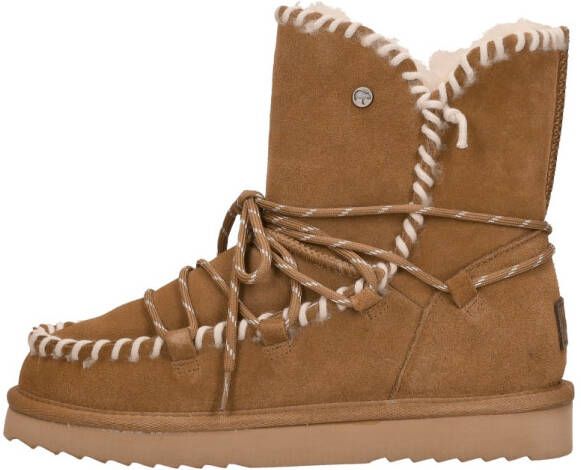 Warmbat Australia Waturra gevoerde suède enkelboots cognac