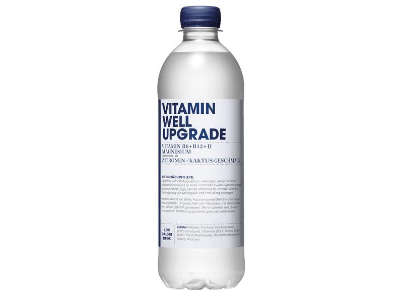 VITAMIN WELL Getränk Upgrade 12 x 0.5 l Kalorienarmes Sportgetränk mit Zitronen-Kaktus-Geschmack