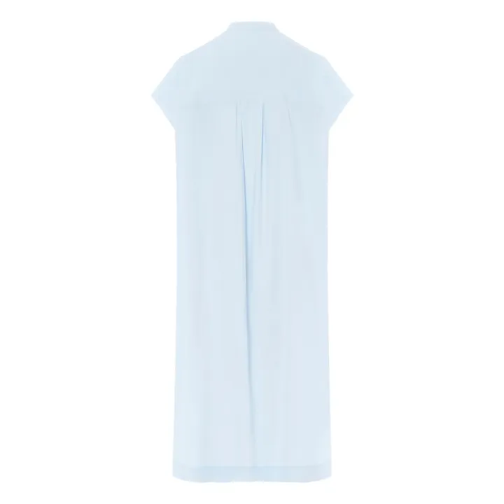 Pomandère Robe Chemise Popeline de Coton | Bleu ciel