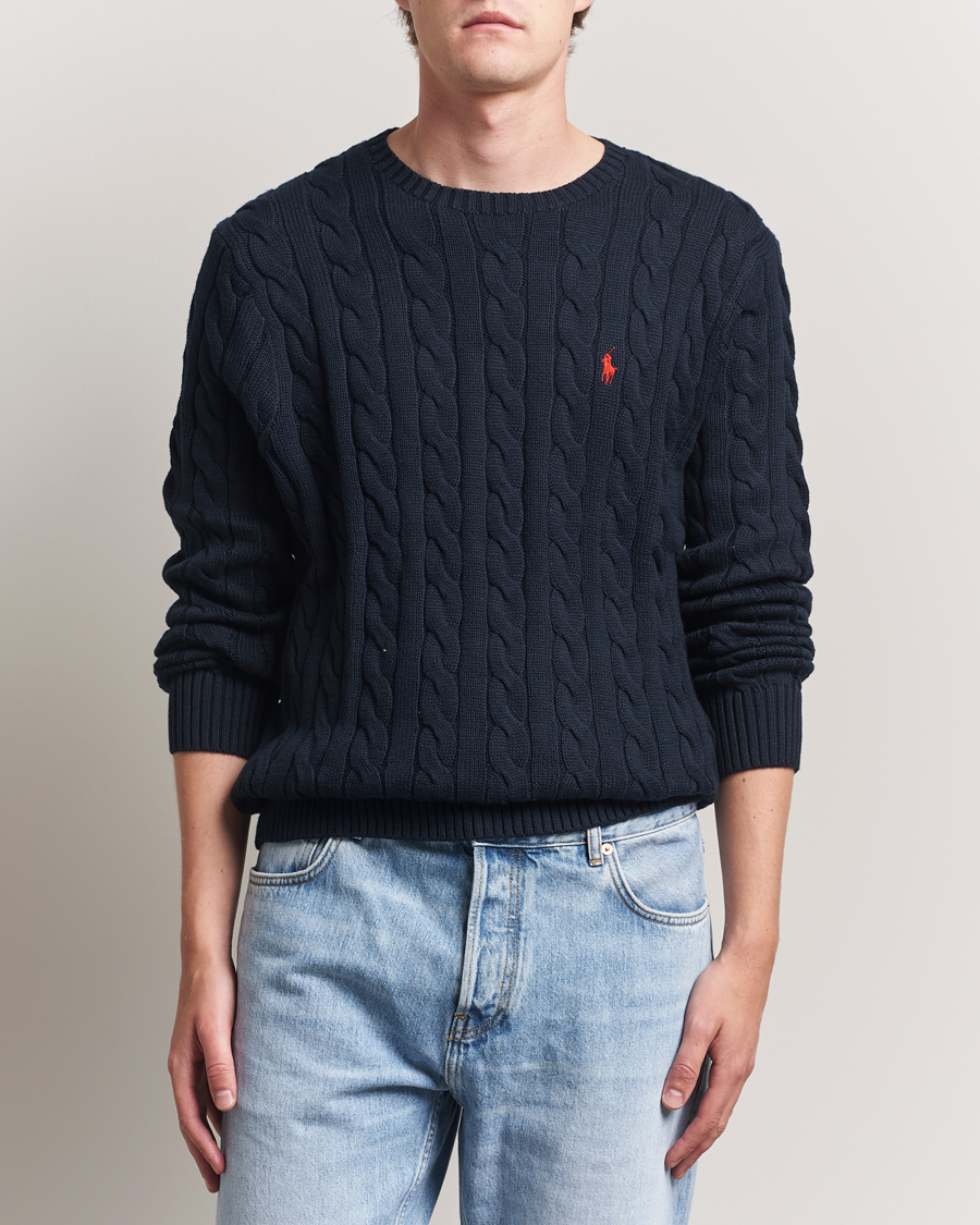 Polo Ralph Lauren Cotton Cable Pullover Hunter Navy