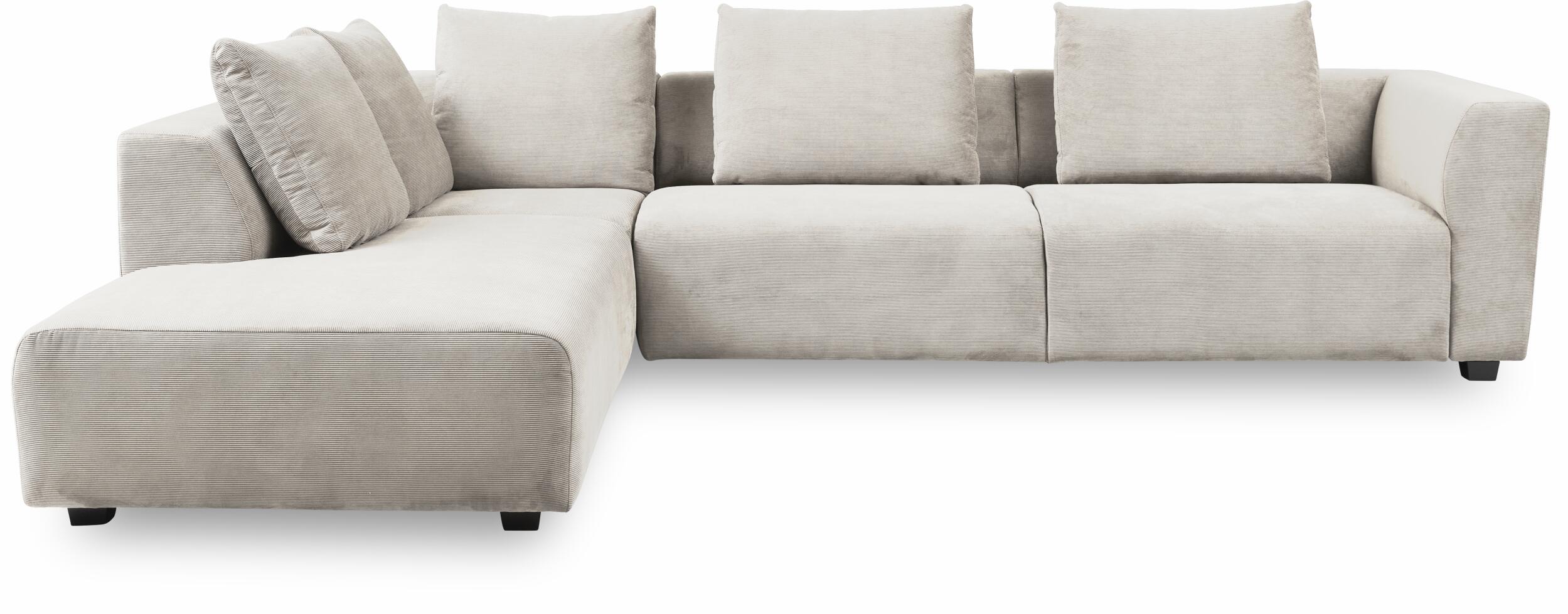 Solaro venstrevendt hjørnesofa med pufafslutning
