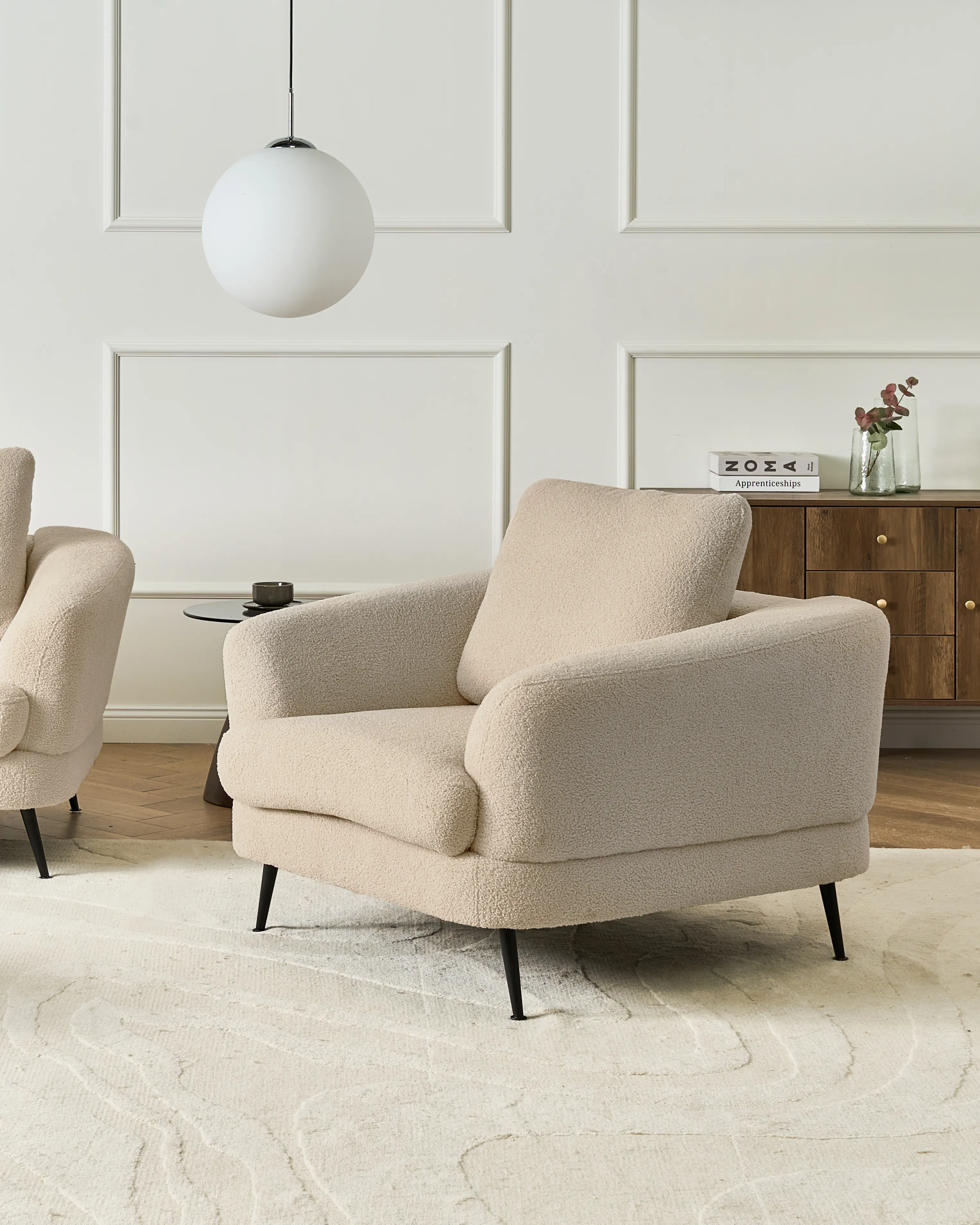Fauteuil KJAER Bouclé Lichtbeige