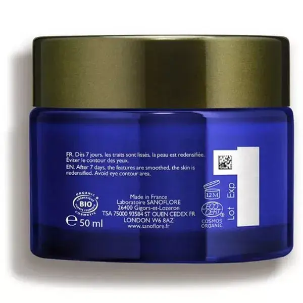Creme Noturno Maravilhoso Sanoflore, Tratamento Peeling Orgânico Antirrugas, 50ml
