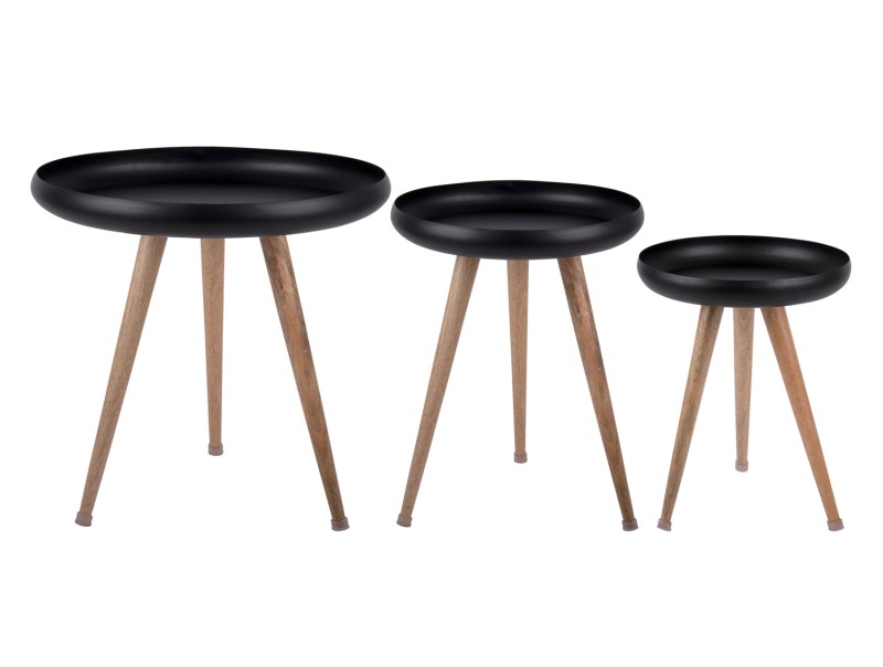 Table Set Tripod w. Mango Wood Legs