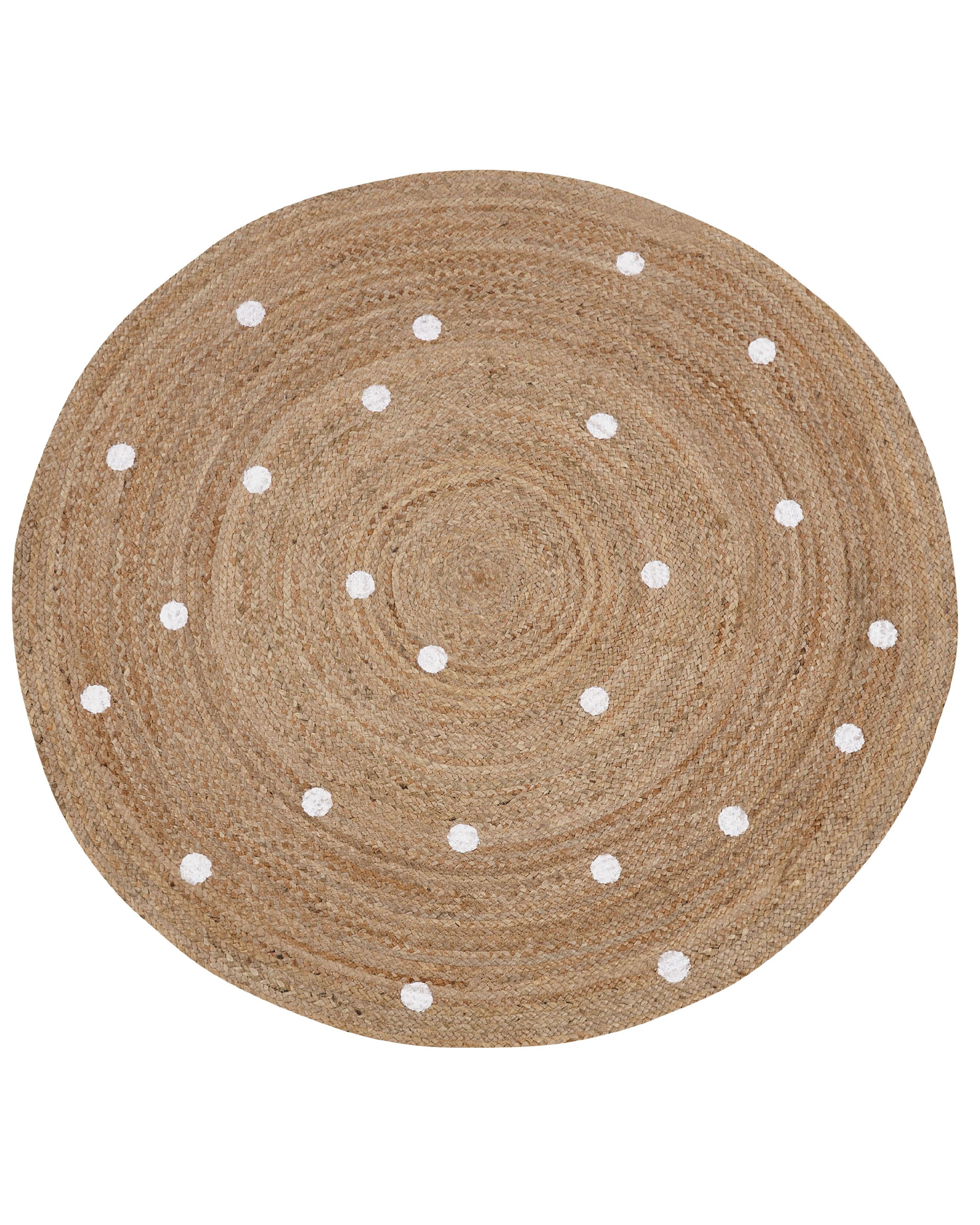 Vloerkleed KHARRA Beige ø 140 cm Jute