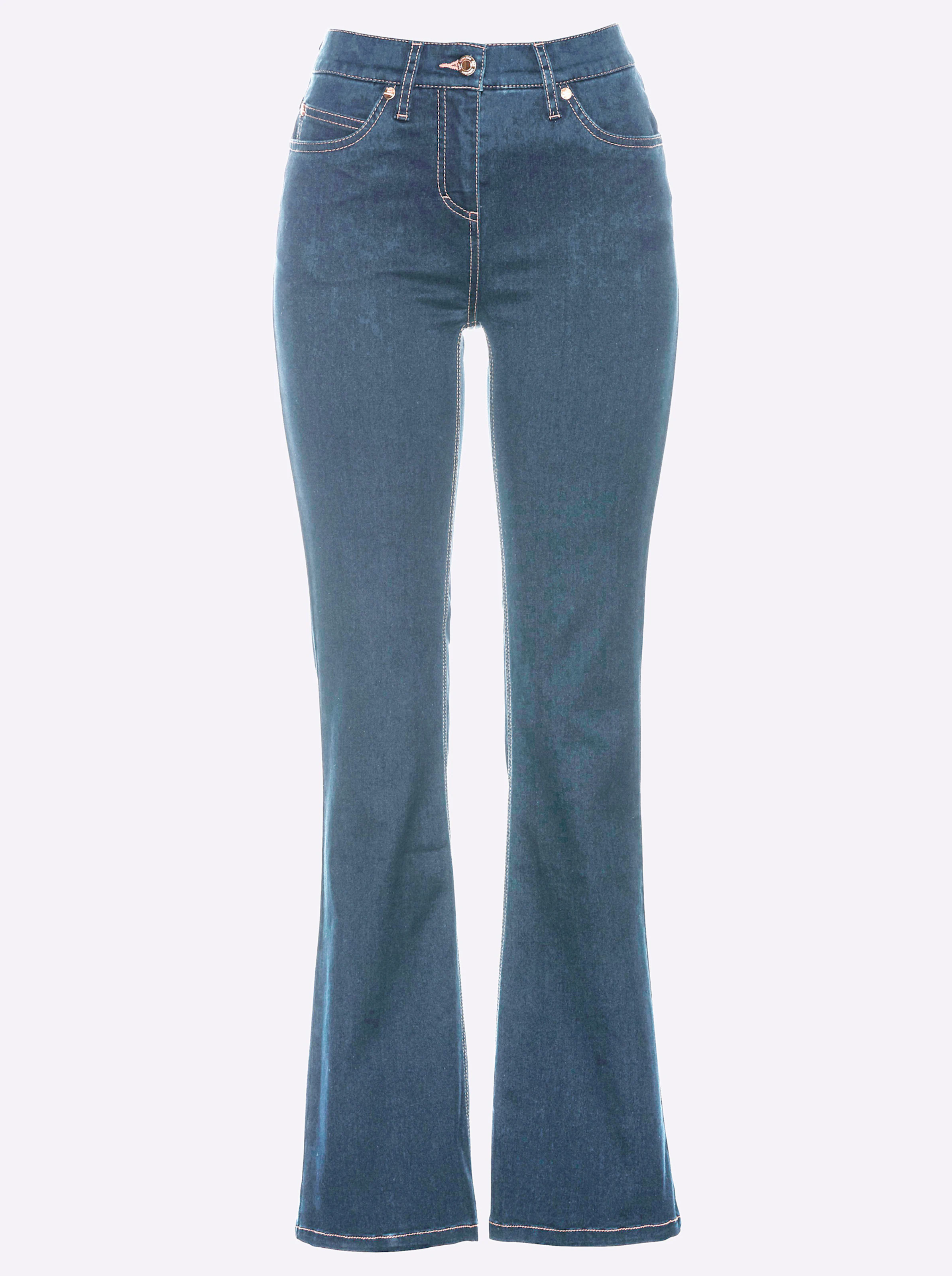 Bootcut-Jeans in blue-bleached