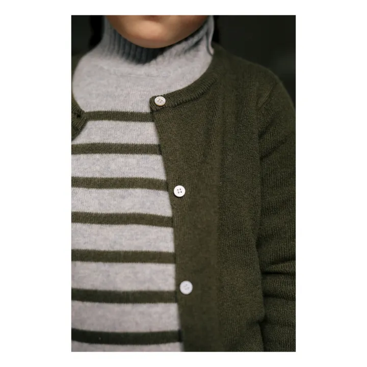 Holmm Cardigan Cachemire Molly | Vert kaki
