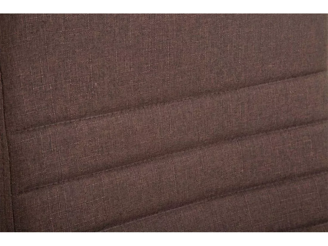 Chaise de bureau - Tissu & Noir - Marron - Valais