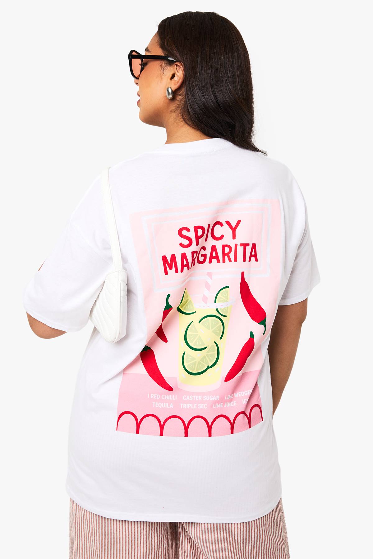 boohoo T-shirt oversize Plus Spicy Margarita